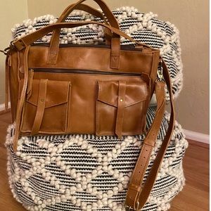 MAGNOLIA RAVEN & LILY LEATHER TRAVEL BAG/SOFT COMPUTER BAG